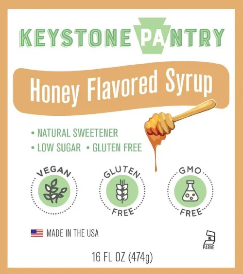 Honey Flavored Syrup - 1 Pint (Sugar-Free, Monk Fruit & Allulose)