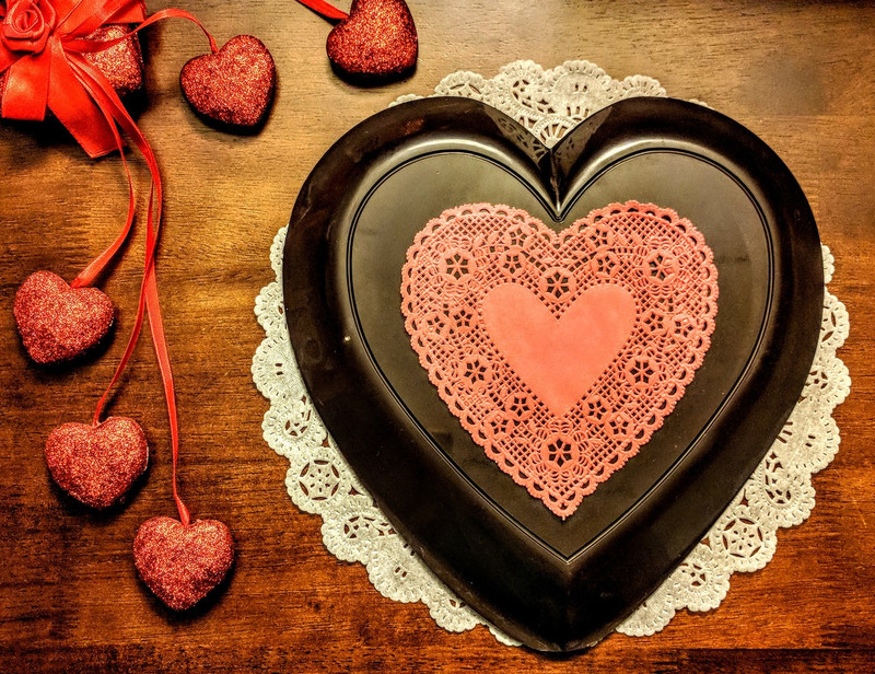 Solid 3lb Chocolate Heart. Measures 12 inches across