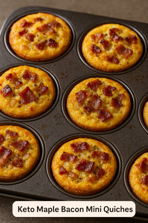 keto maple bacon mini Quiches