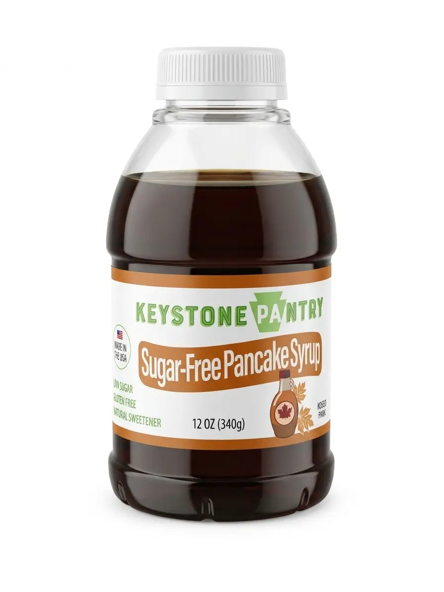 Keystone Pantry Pancake Syrup Maple flavored sugar-free 11 oz