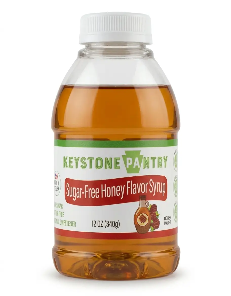 Keystone Pantry Pancake Syrup Honey flavored sugar-free 11 oz