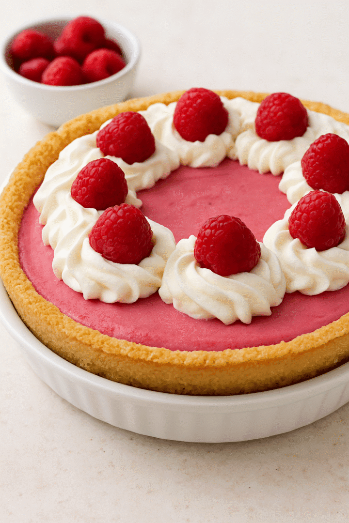 Keto Raspberry Cream Pie