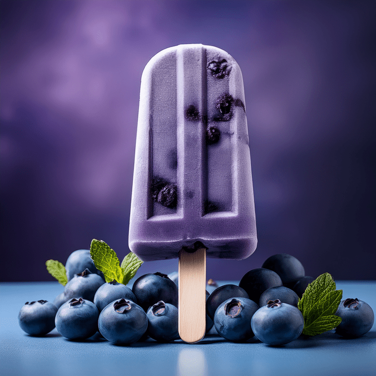 Keto Blueberry Popsicles