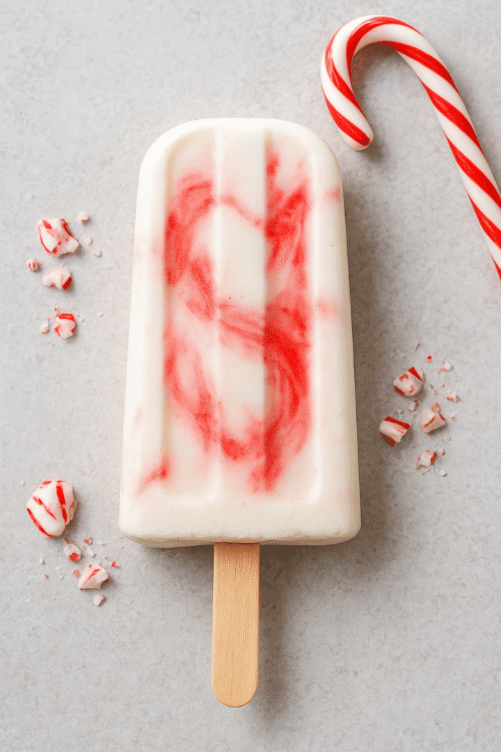 Keto Candy Cane Popsicles