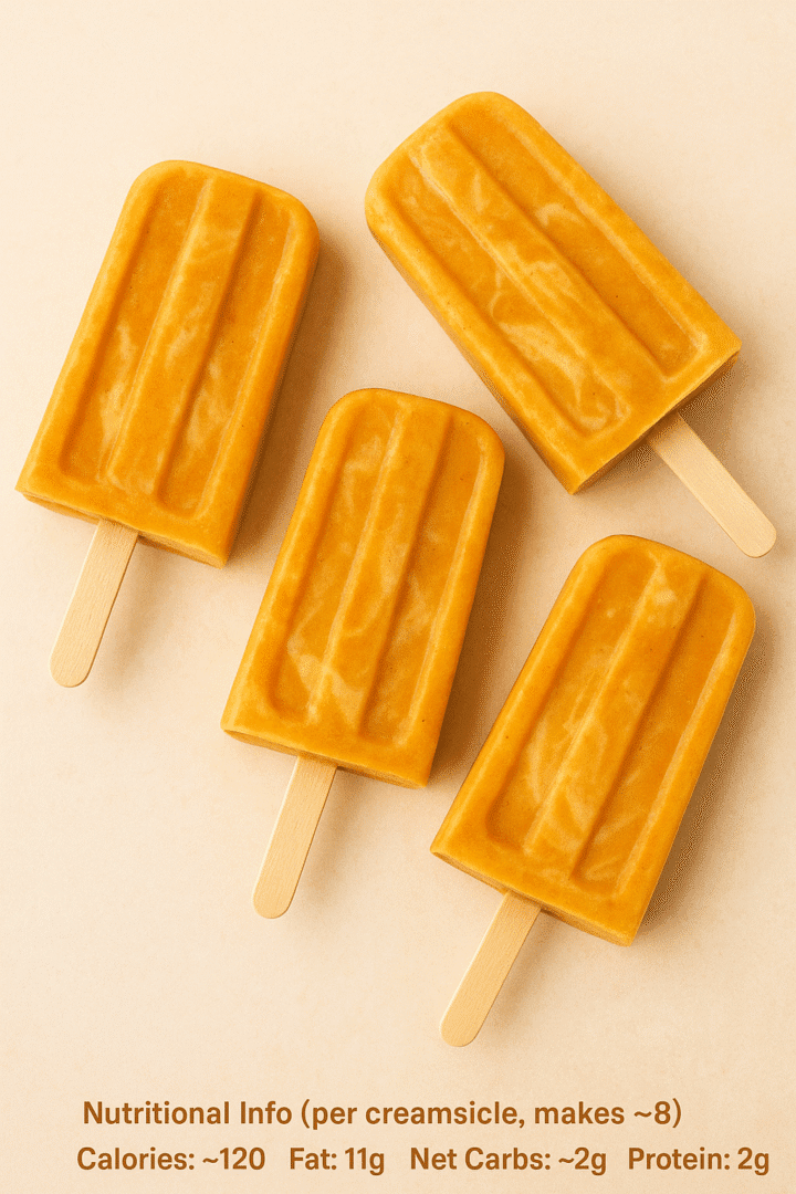 Keto Pumpkin Pie Creamsicles