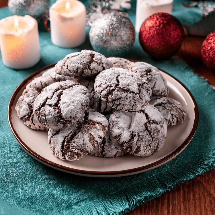 Keto Chocolate Crinkle Cookies