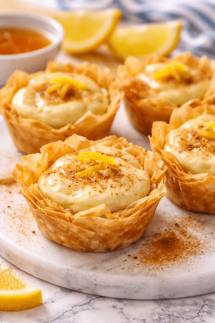 Keto Galaktoboureko custard cups