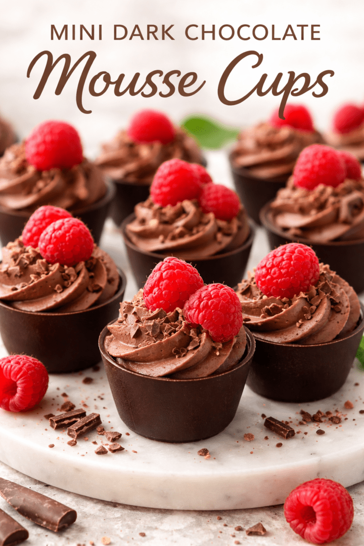 Mini Chocolate mousse cups by lang's chocolates