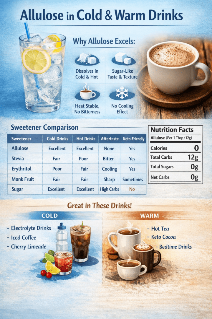 Sweetener Education Why Allulose Works in Cold & Warm Drinks