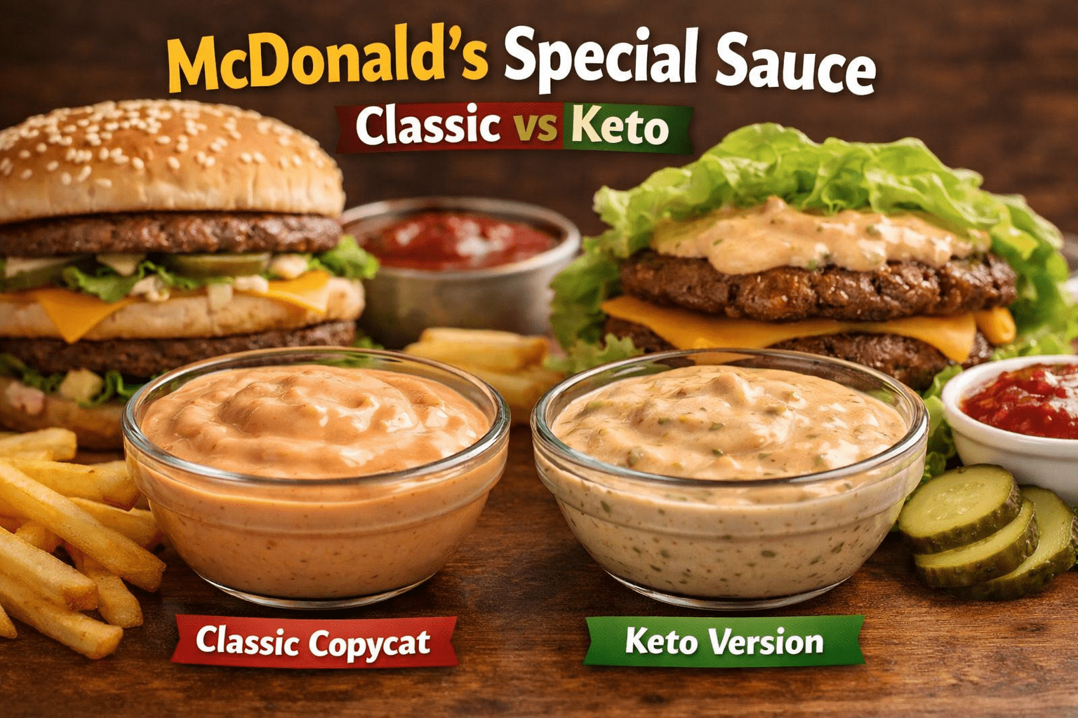 Classic vs keto McDonald's sauces