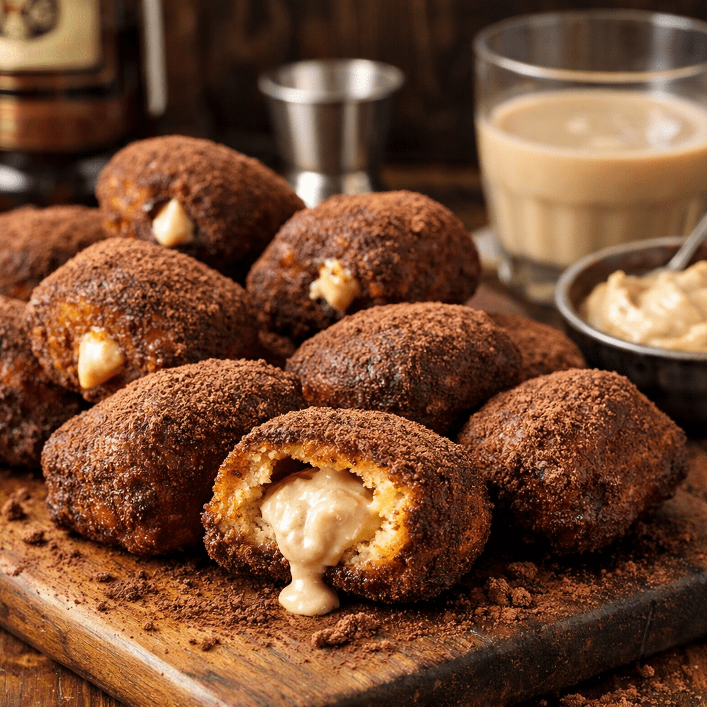 Keto Irish cream-filling Fasnacht bites