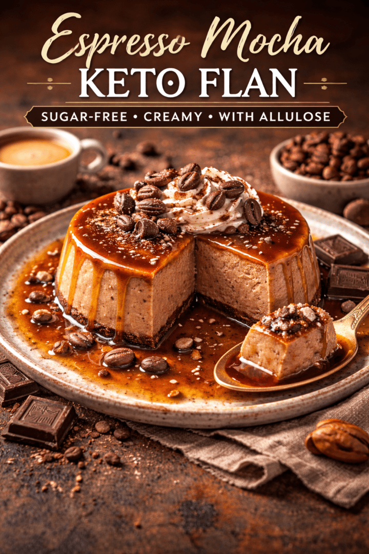 Espresso mocha keto flan delight